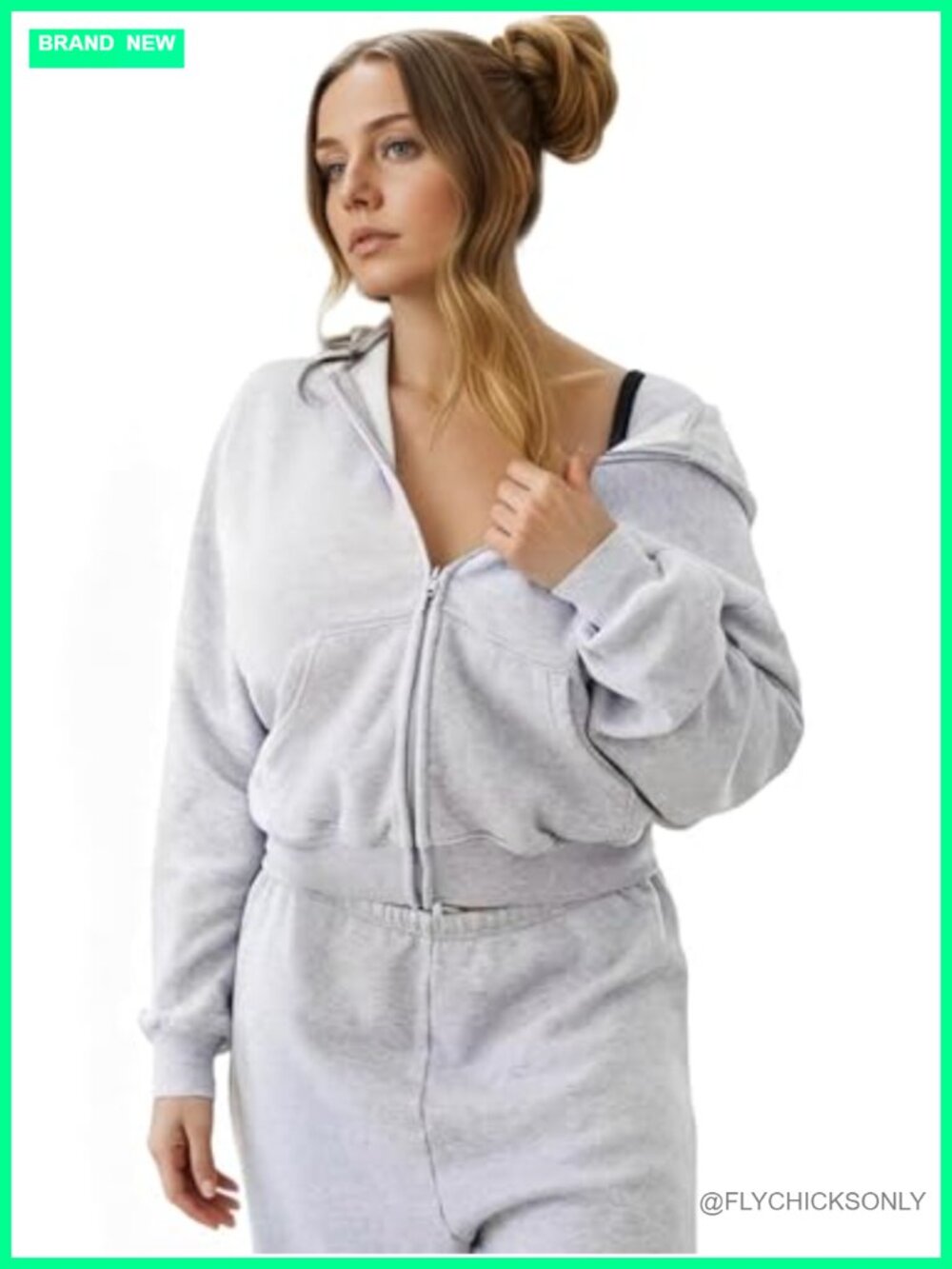 Cotton Fleece Zip Up Hoodie with Pockets Oversized Sweatshirt Fall Coat